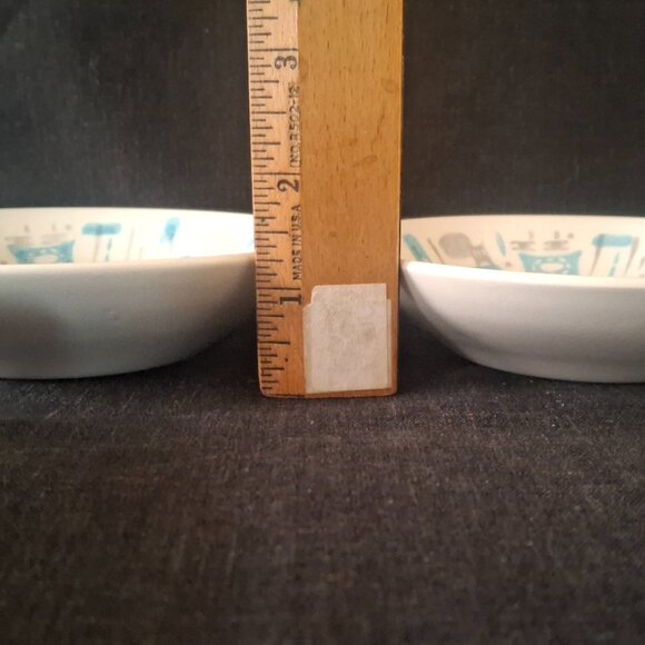 Set of Four Vintage 1950s 1960s MCM Royal China Blue Heaven 5.5" Dessert Bowls - Picture 5 of 5